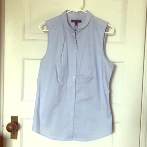 Sleeveless button down blouse